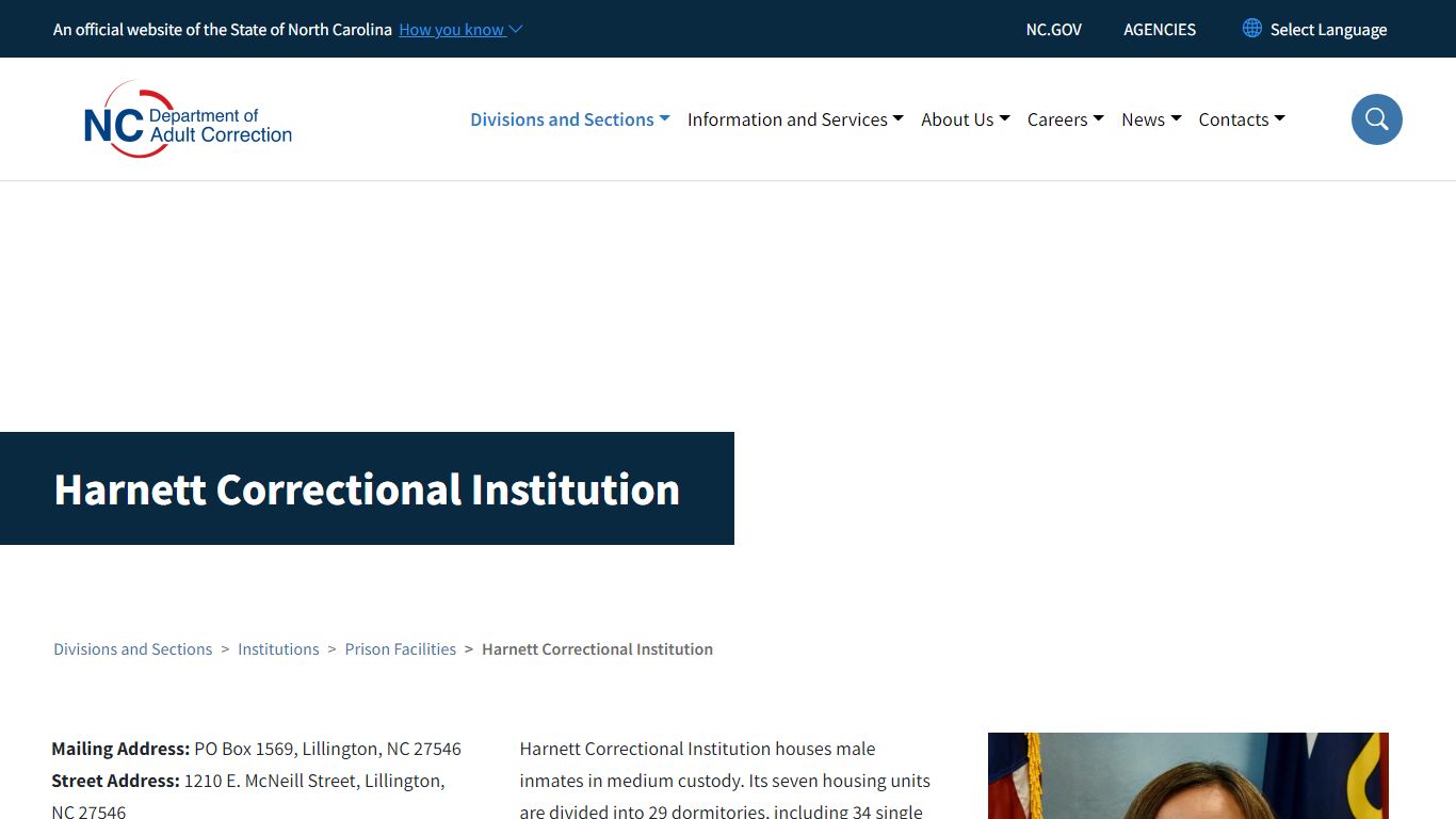Harnett Correctional Institution | NC DAC